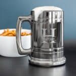 Personalized Metallic Gunmetal Beer Mug