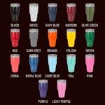 Available Colors for The Man Registry's Groomsmen Tumblers