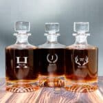 Round decanter gift set