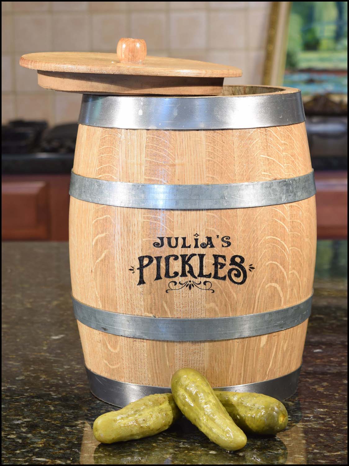 The Amazing Pickle Barrel – Personalized Barrel-Aged Pickling Kit