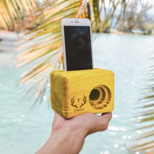 BEAT BLOCK Engraved Wooden Cell Phone Speaker
