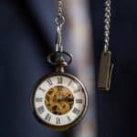Exposed Gears Pocket Watches Closeup