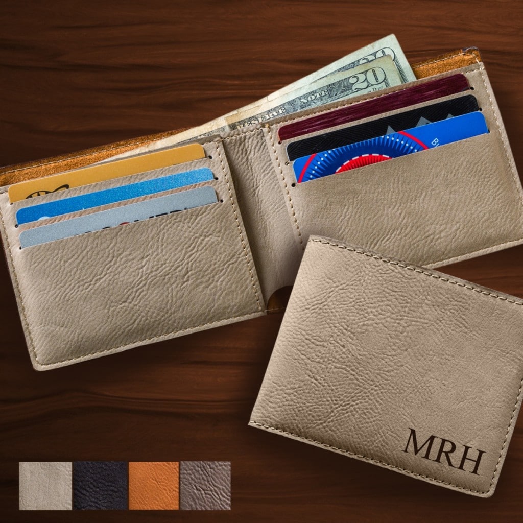 Personalized Leatherette Wallet for Groomsmen The Man Registry