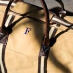 Custom embroidered men's duffle bag, ideal for best man or groomsmen gifts