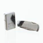Can't decide if you want to give your groomsmen an engraved knife or lighter, give them both with our personalized set