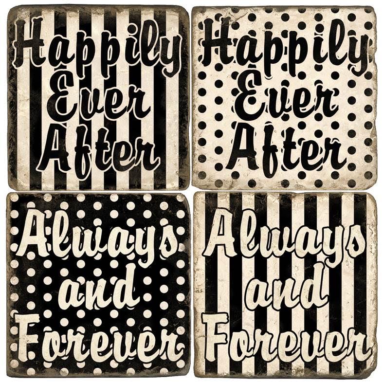Happily Ever After Marble Coaster Set