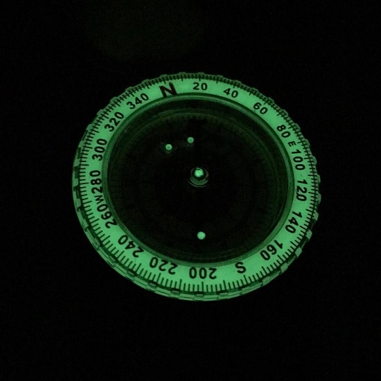 Brass Compass Glow in the Dark