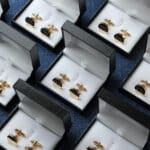 Matching gold cuff links for groomsmen