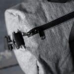 Personalized Grey Duffle Bag - Closeup