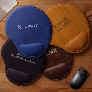 FULLY REMOTE Personalized Leather Mouse Pad