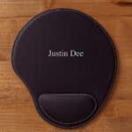 Personalized Leather Mouse Pad - Black Color