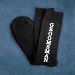 Groomsman Black Wedding Socks