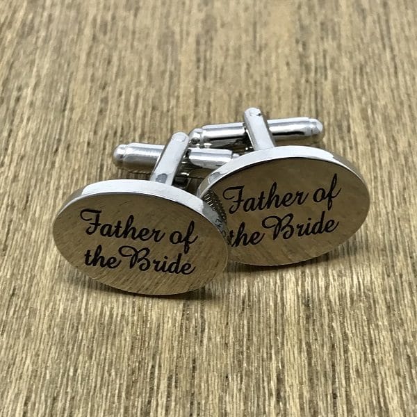 Engraved Father of the Bride Cufflinks
