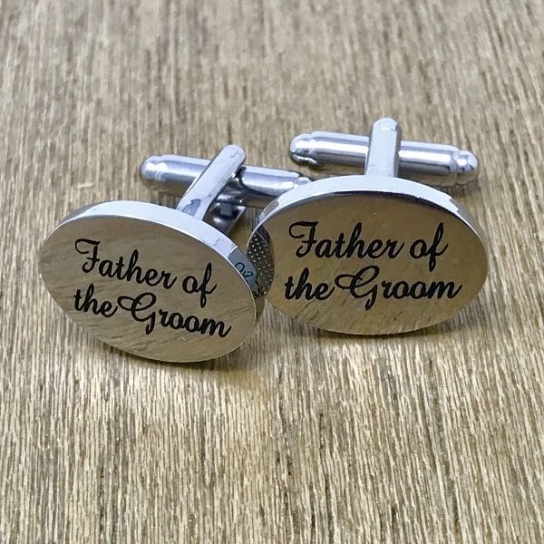 Engraved Father of the Groom Cufflinks