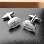 Engraved Father of the Groom Cufflinks