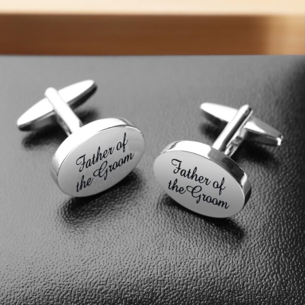 Engraved Father of the Groom Cufflinks