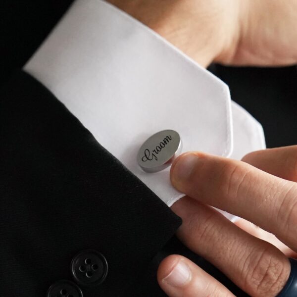 Engraved Cufflinks for the Groom