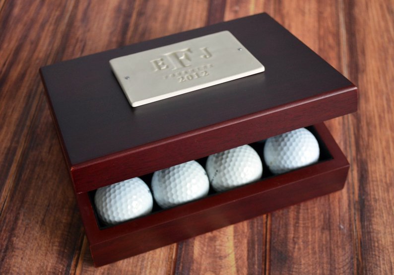 personalized golf ball box from etsy