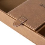 The magnetic closure seals up the closed compartment of the valet box.