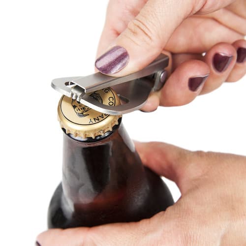 The Pryclip bottle opener is heavy duty and makes opening beers very easy (despite the size)