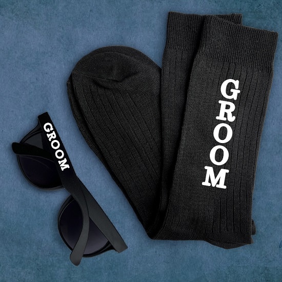 Groom Sunglasses and Socks Gift Set