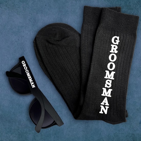 Groomsmen Sunglasses and Socks Gift Set