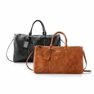 THE MAVERICK Personalized Leather Weekender Duffle Bag for Groomsmen