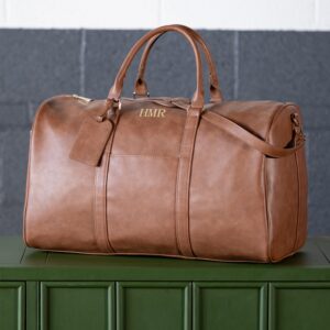 The Maverick Personalized Vegan Leather Weekender Duffle Bag