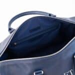 Vegan Leather Duffle - Navy Blue - Interior