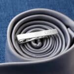 Custom engraved silver tie tack for groomsmen gifts
