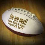 Custom Football Engagement Gift for Groom