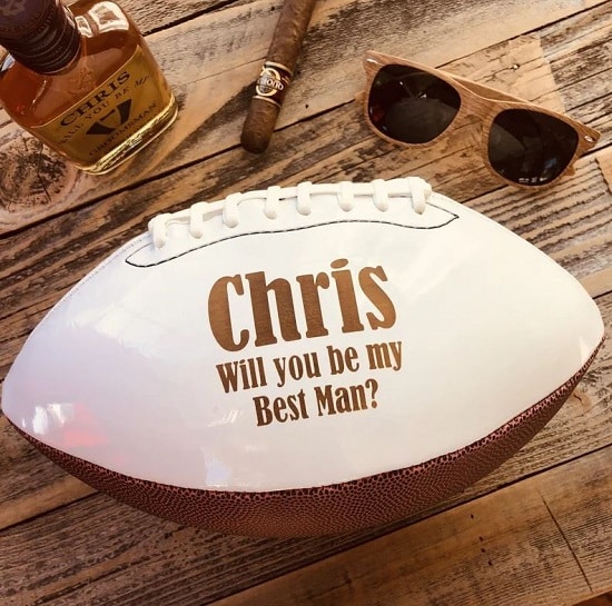 Custom Groomsmen Proposal Football