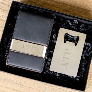 BROFESSIONAL Gift Set - Leather Wallet & Credit Card Bottle Opener