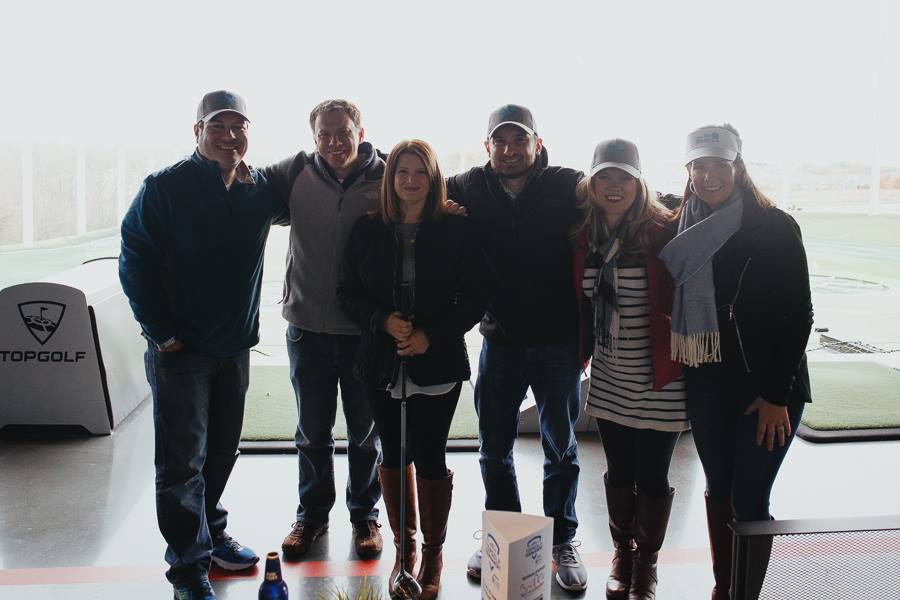 The Man Registry team competing at the 2018 Children's Mercy Hospital Topgolf Tournament