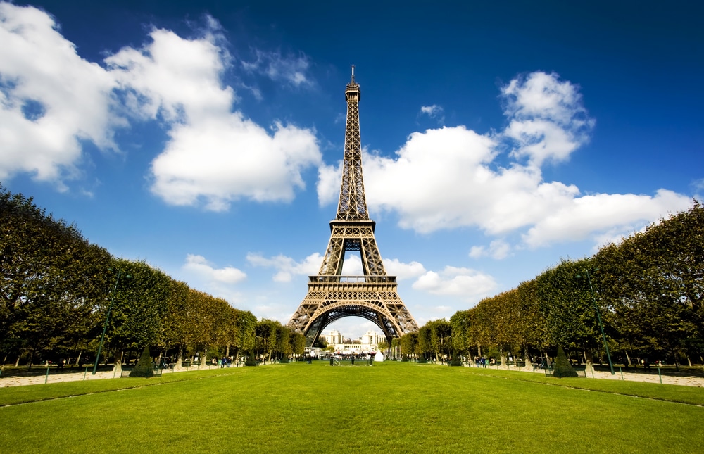 eiffel tower in paris, france for honeymoon