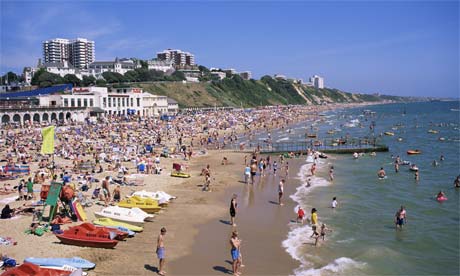 crowded beach