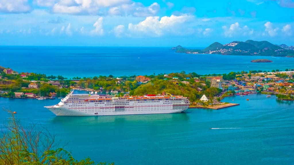 The cruise dock at Saint Lucia