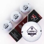 Sleeve of 3 custom groomsmen golf balls (Diamond Design)