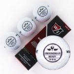 Sleeve of 3 custom groomsmen golf balls (FleurDeLis Design)
