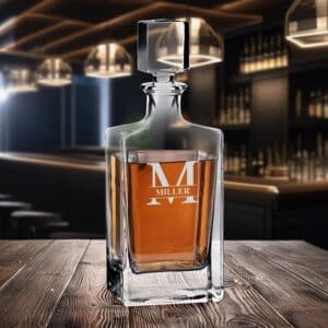 PERFECT POUR Personalized 27oz. Glass Whiskey Decanter