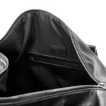 Personalized Black Leather Transport Duffle Bag - Interior View