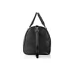 Personalized Black Leather Transport Duffle Bag - Side view