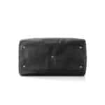 Personalized Black Leather Transport Duffle Bag - Bottom View