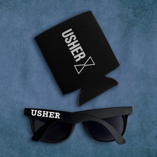 Sunglasses and Can Cooler Set for Usher