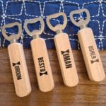 Wood Bottle Openers for the groomsmen, groom, best man and ushers