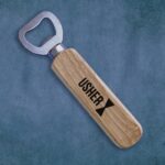 Usher Wooden Wedding Bottle Opener