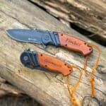 Personalized Elk Ridge Premium Wood Handle Folding Pocket Knife