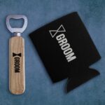 Bottle Opener Can Cooler Set for Groom
