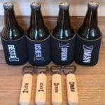 Brew Boys Groom Crew Gift Set (Wooden Bottle Opener and Koozie)