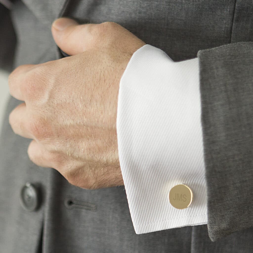 gold cufflinks